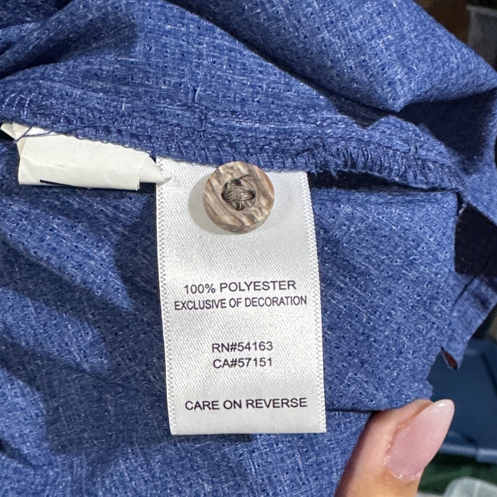Size Medium Margaritaville Twilight Blue Casual Button Down Shirt - Picture 4 of 5